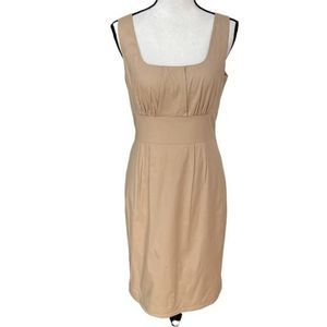 J. Crew tan cotton blend empire waist dress size 4